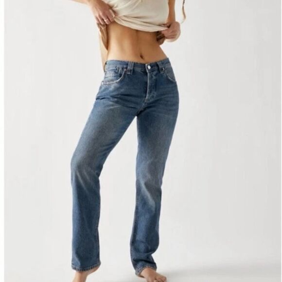 Free People Curvy Siren Low Rise Straight Leg Jeans women’s size 26 - Picture 2 of 13
